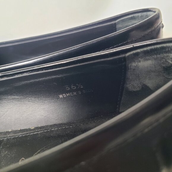 Tod's Black Leather Tassel Loafers Women's EU 36.5 - Picture 7 of 10